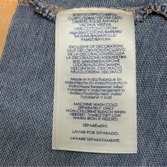 Chaps Men's Blue & Orange Natural Stretch Striped Polo Shirt Size XXL Excellent - Picture 8 of 8